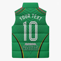 Personalized Guyana Cricket Amazon Warriors Sleeveless Puffer Jacket Modern Geometric Sports Fan