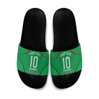 Personalized Guyana Cricket Amazon Warriors Slide Sandals Modern Geometric Sports Fan