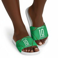 Personalized Guyana Cricket Amazon Warriors Slide Sandals Modern Geometric Sports Fan