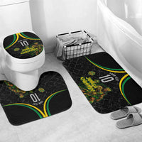 Personalized Jamaica Kingsmen Bathroom Set Caribbean Cricket Royal Warrior King Mascot