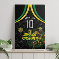 Personalized Jamaica Kingsmen Canvas Wall Art Caribbean Cricket Royal Warrior King Mascot