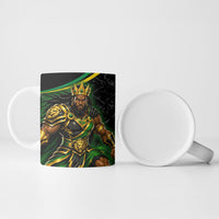 Personalized Jamaica Kingsmen Ceramic Mug Caribbean Cricket Royal Warrior King Mascot