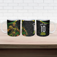 Personalized Jamaica Kingsmen Ceramic Mug Caribbean Cricket Royal Warrior King Mascot