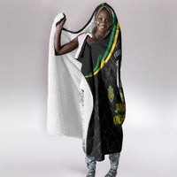 Personalized Jamaica Kingsmen Hooded Blanket Caribbean Cricket Royal Warrior King Mascot