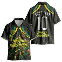 Personalized Jamaica Kingsmen Kid Hawaiian Shirt Caribbean Cricket Royal Warrior King Mascot