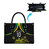 Personalized Jamaica Kingsmen Leather Bag Caribbean Cricket Royal Warrior King Mascot