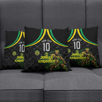 Personalized Jamaica Kingsmen Pillow Cover Caribbean Cricket Royal Warrior King Mascot