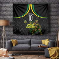 Personalized Jamaica Kingsmen Tapestry Caribbean Cricket Royal Warrior King Mascot