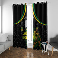 Personalized Jamaica Kingsmen Window Curtain Caribbean Cricket Royal Warrior King Mascot