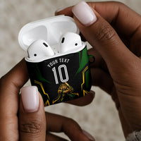 Personalized Jamaica Cricket Lion Mascot AirPods Case Kingsmen Royal King Batsman Sport