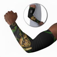 Personalized Jamaica Cricket Lion Mascot Arm Sleeves Kingsmen Royal King Batsman Sport