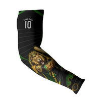 Personalized Jamaica Cricket Lion Mascot Arm Sleeves Kingsmen Royal King Batsman Sport