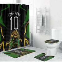 Personalized Jamaica Cricket Lion Mascot Bathroom Set Kingsmen Royal King Batsman Sport