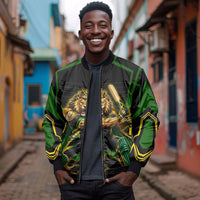 Personalized Jamaica Cricket Lion Mascot Bomber Jacket Kingsmen Royal King Batsman Sport