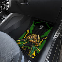 Personalized Jamaica Cricket Lion Mascot Car Mats Kingsmen Royal King Batsman Sport