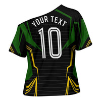 Personalized Jamaica Cricket Lion Mascot Cross Shoulder Shirt Kingsmen Royal King Batsman Sport