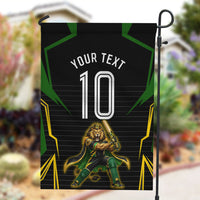 Personalized Jamaica Cricket Lion Mascot Garden Flag Kingsmen Royal King Batsman Sport