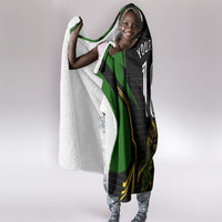 Personalized Jamaica Cricket Lion Mascot Hooded Blanket Kingsmen Royal King Batsman Sport