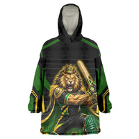Personalized Jamaica Cricket Lion Mascot Kid Wearable Blanket Hoodie Kingsmen Royal King Batsman Sport