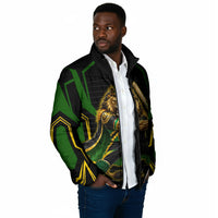 Personalized Jamaica Cricket Lion Mascot Padded Jacket Kingsmen Royal King Batsman Sport