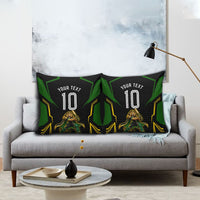 Personalized Jamaica Cricket Lion Mascot Pillow Cover Kingsmen Royal King Batsman Sport