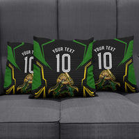 Personalized Jamaica Cricket Lion Mascot Pillow Cover Kingsmen Royal King Batsman Sport