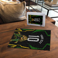 Personalized Jamaica Cricket Lion Mascot Puzzle Kingsmen Royal King Batsman Sport