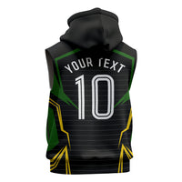 Personalized Jamaica Cricket Lion Mascot Sleeveless Hoodie Kingsmen Royal King Batsman Sport