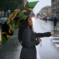 Personalized Jamaica Cricket Lion Mascot Umbrella Kingsmen Royal King Batsman Sport