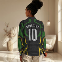Personalized Jamaica Cricket Lion Mascot Women Casual Shirt Kingsmen Royal King Batsman Sport