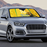 Personalized Jamaica Kingsmen Cricket Lion Auto Sun Shade Royal King Batsman Sports Graphic Art