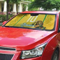 Personalized Jamaica Kingsmen Cricket Lion Auto Sun Shade Royal King Batsman Sports Graphic Art