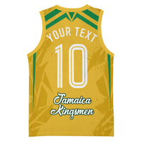 Personalized Jamaica Kingsmen Cricket Lion Basketball Jersey Royal King Batsman Sports Graphic Art