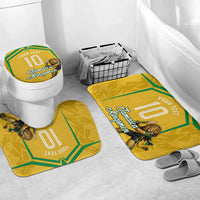 Personalized Jamaica Kingsmen Cricket Lion Bathroom Set Royal King Batsman Sports Graphic Art