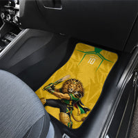 Personalized Jamaica Kingsmen Cricket Lion Car Mats Royal King Batsman Sports Graphic Art