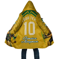 Personalized Jamaica Kingsmen Cricket Lion Cloak Royal King Batsman Sports Graphic Art