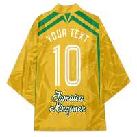Personalized Jamaica Kingsmen Cricket Lion Kimono Royal King Batsman Sports Graphic Art