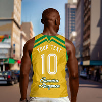 Personalized Jamaica Kingsmen Cricket Lion Men Tank Top Royal King Batsman Sports Graphic Art