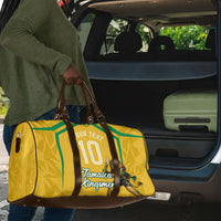 Personalized Jamaica Kingsmen Cricket Lion Travel Bag Royal King Batsman Sports Graphic Art