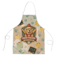 Proud Teacher Proud Dog Mom Apron Classroom Cute Dog Lover