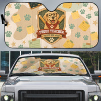 Proud Teacher Proud Dog Mom Auto Sun Shade Classroom Cute Dog Lover