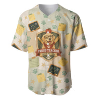 Proud Teacher Proud Dog Mom Baseball Jersey Classroom Cute Dog Lover
