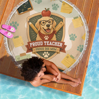 Proud Teacher Proud Dog Mom Beach Blanket Classroom Cute Dog Lover