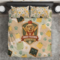 Proud Teacher Proud Dog Mom Bedding Set Classroom Cute Dog Lover