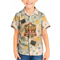 Proud Teacher Proud Dog Mom Kid Hawaiian Shirt Classroom Cute Dog Lover