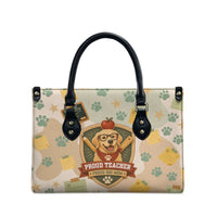 Proud Teacher Proud Dog Mom Leather Bag Classroom Cute Dog Lover