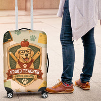 Proud Teacher Proud Dog Mom Luggage Cover Classroom Cute Dog Lover