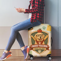 Proud Teacher Proud Dog Mom Luggage Cover Classroom Cute Dog Lover