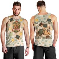 Proud Teacher Proud Dog Mom Men Tank Top Classroom Cute Dog Lover