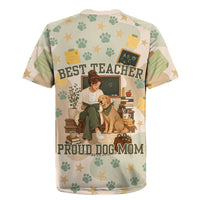 Proud Teacher Proud Dog Mom Rugby Jersey Classroom Cute Dog Lover